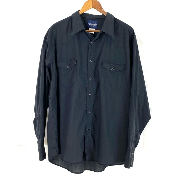 Wrangler Mens Classic Black shirt